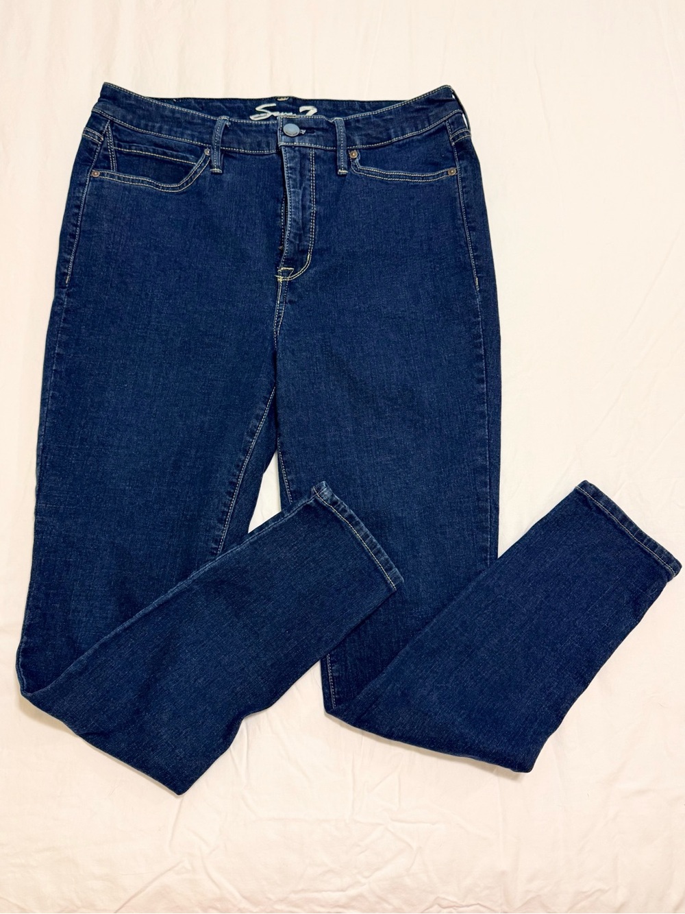 Seven7 Women's Indigo Stretch Skinny Jeans - Dark Wash